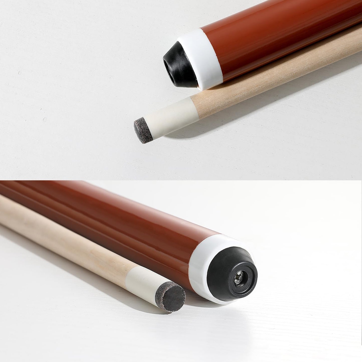 2-Piece Coffee Pool Cue Stick 20oz – 13mm Tip