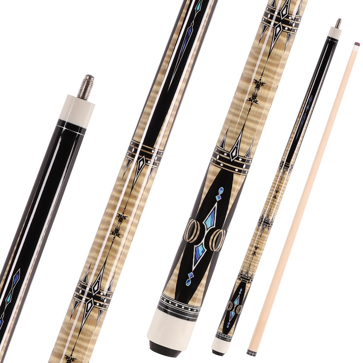 58" Canadian Maple Pool Cue – 13mm Tip