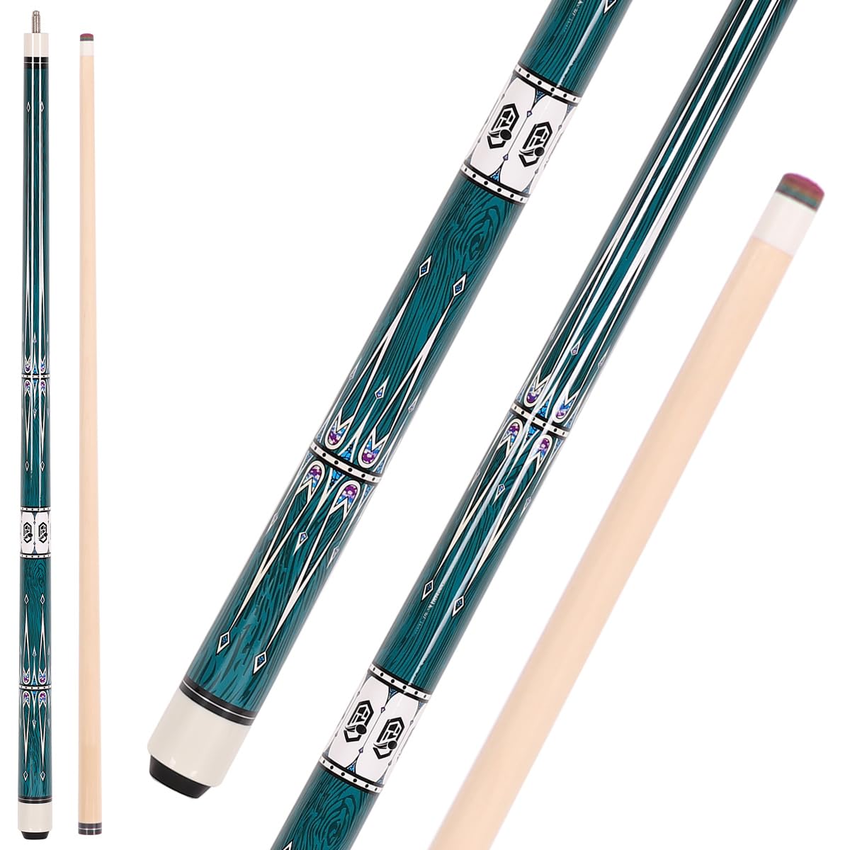 58" Canadian Maple Pool Cue – 13mm Tip