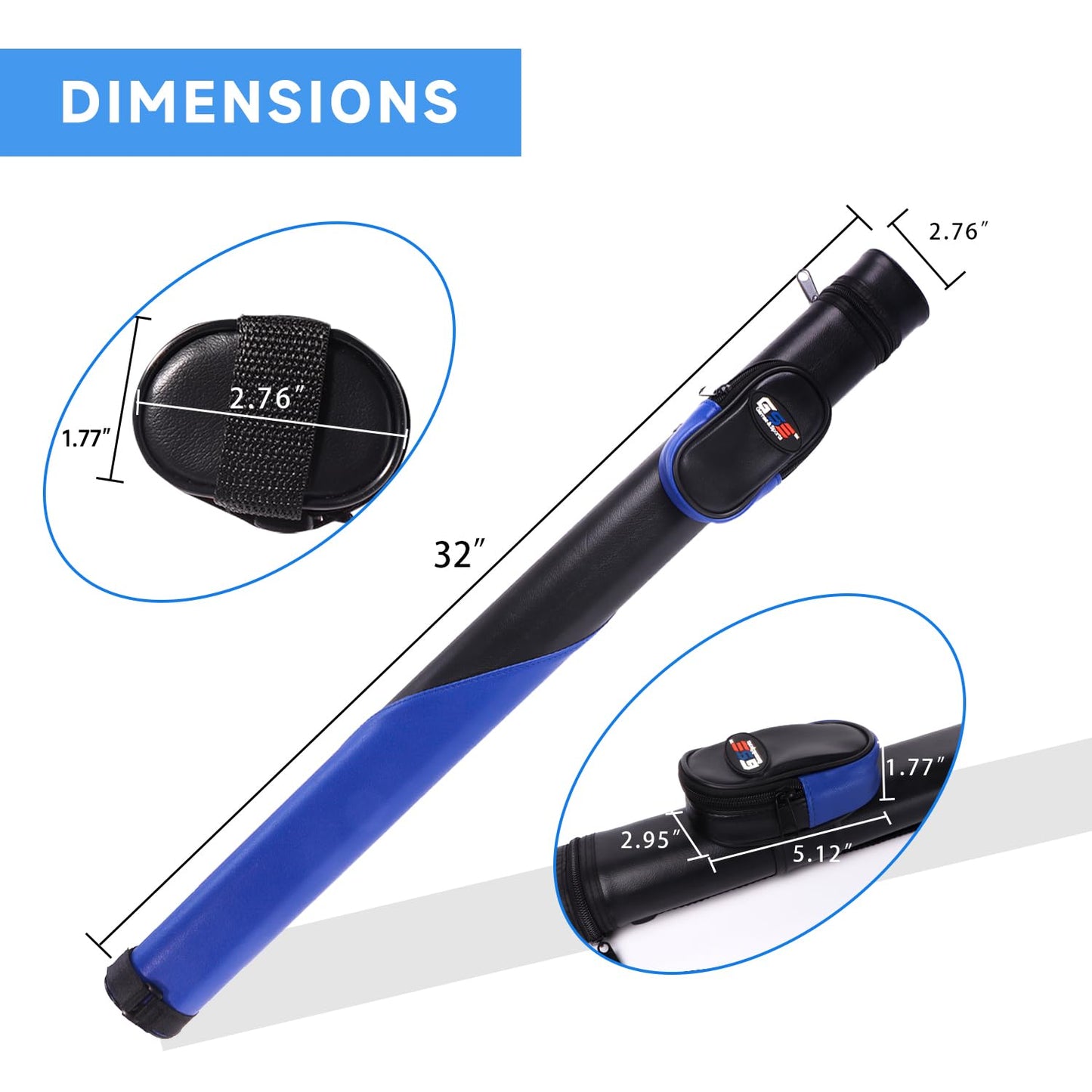 GSE Deluxe Hard Billiard Cue Case – 1x1