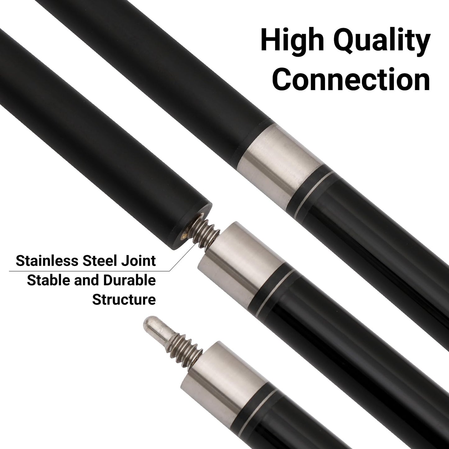 58" Fiberglass Graphite Pool Cue Sticks – 18-21oz