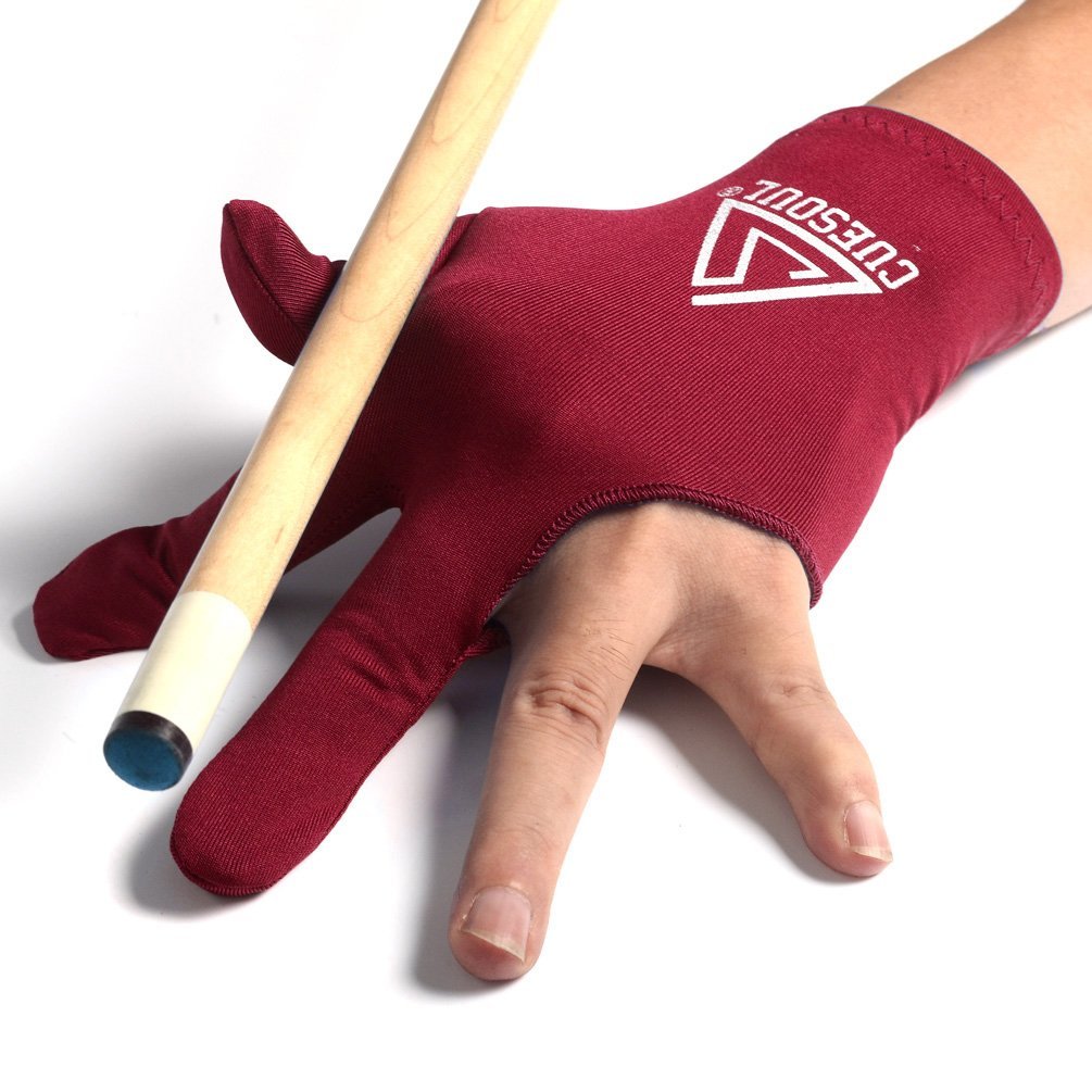 CUESOUL 10pcs 3-Finger Pool Cue Gloves