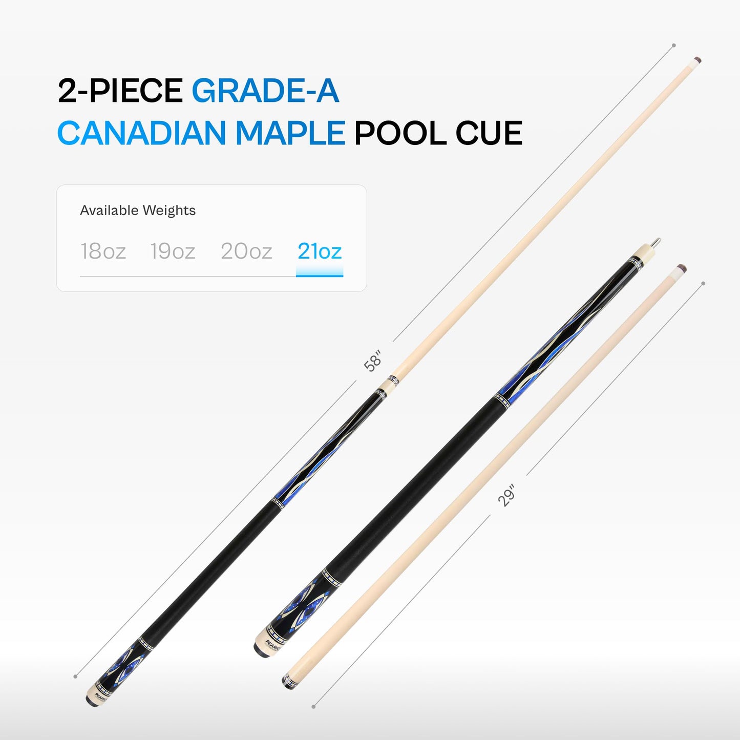 PEARSON Prestige 58" Maple Pool Cue