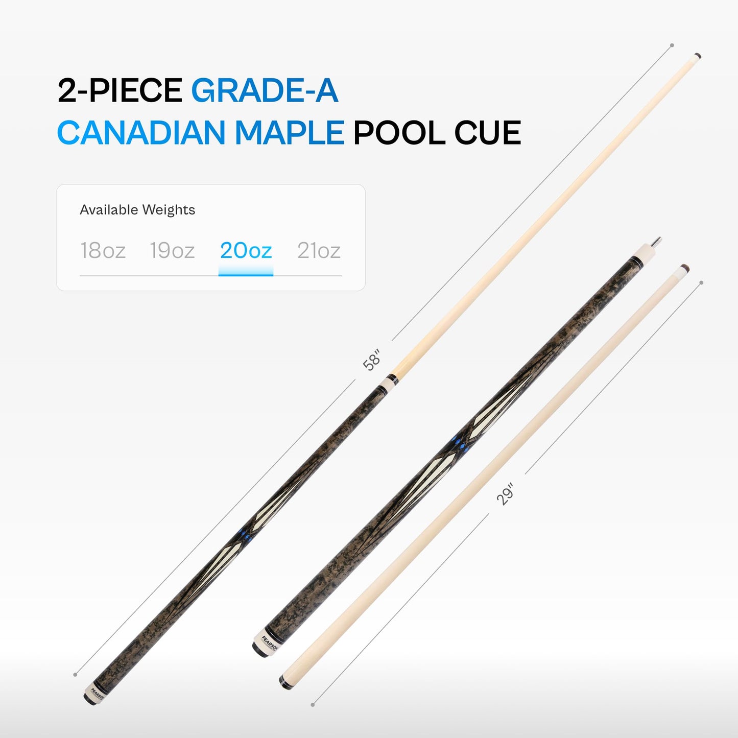 PEARSON Prestige 58" Maple Pool Cue