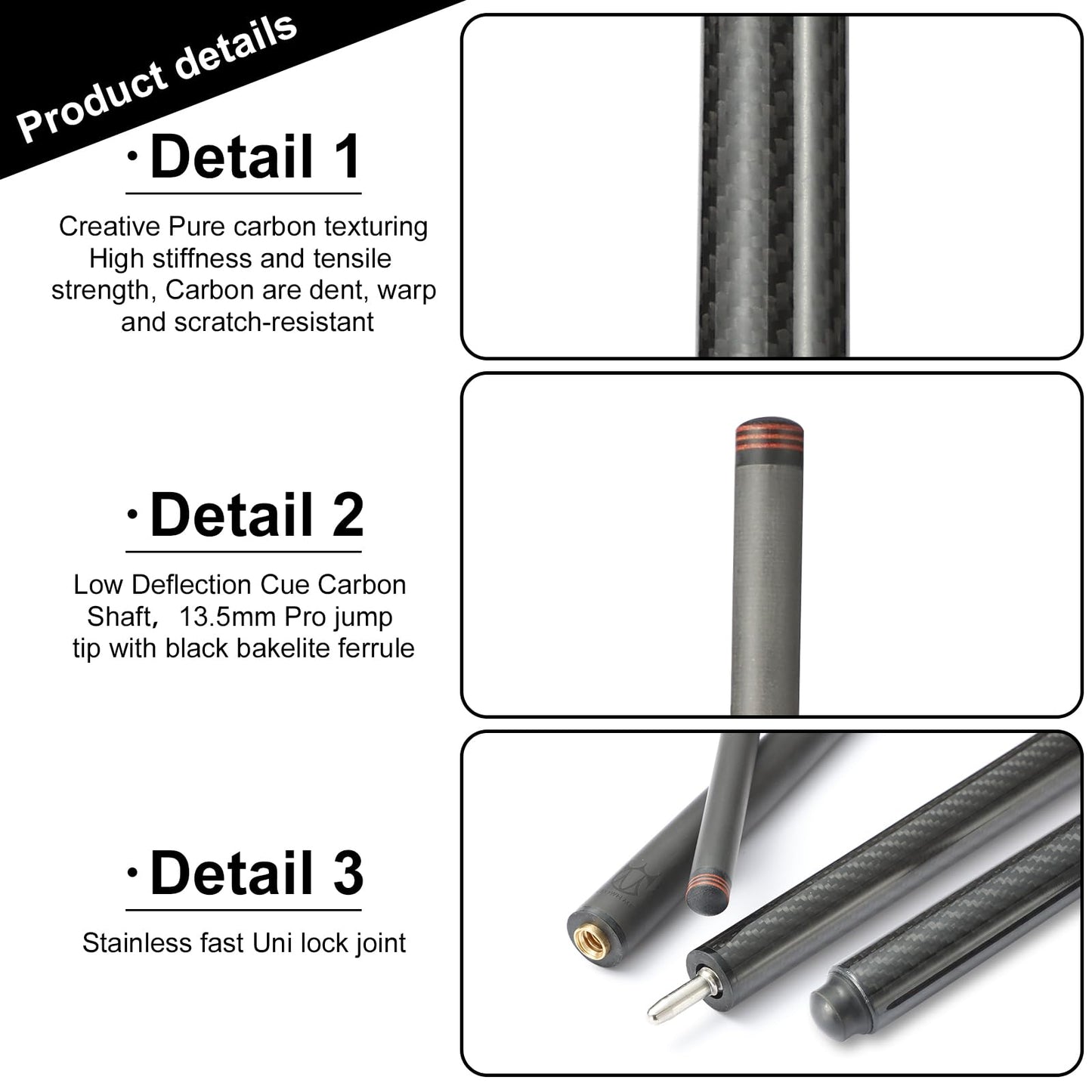 CROWN ME Carbon Fiber Pool Cue