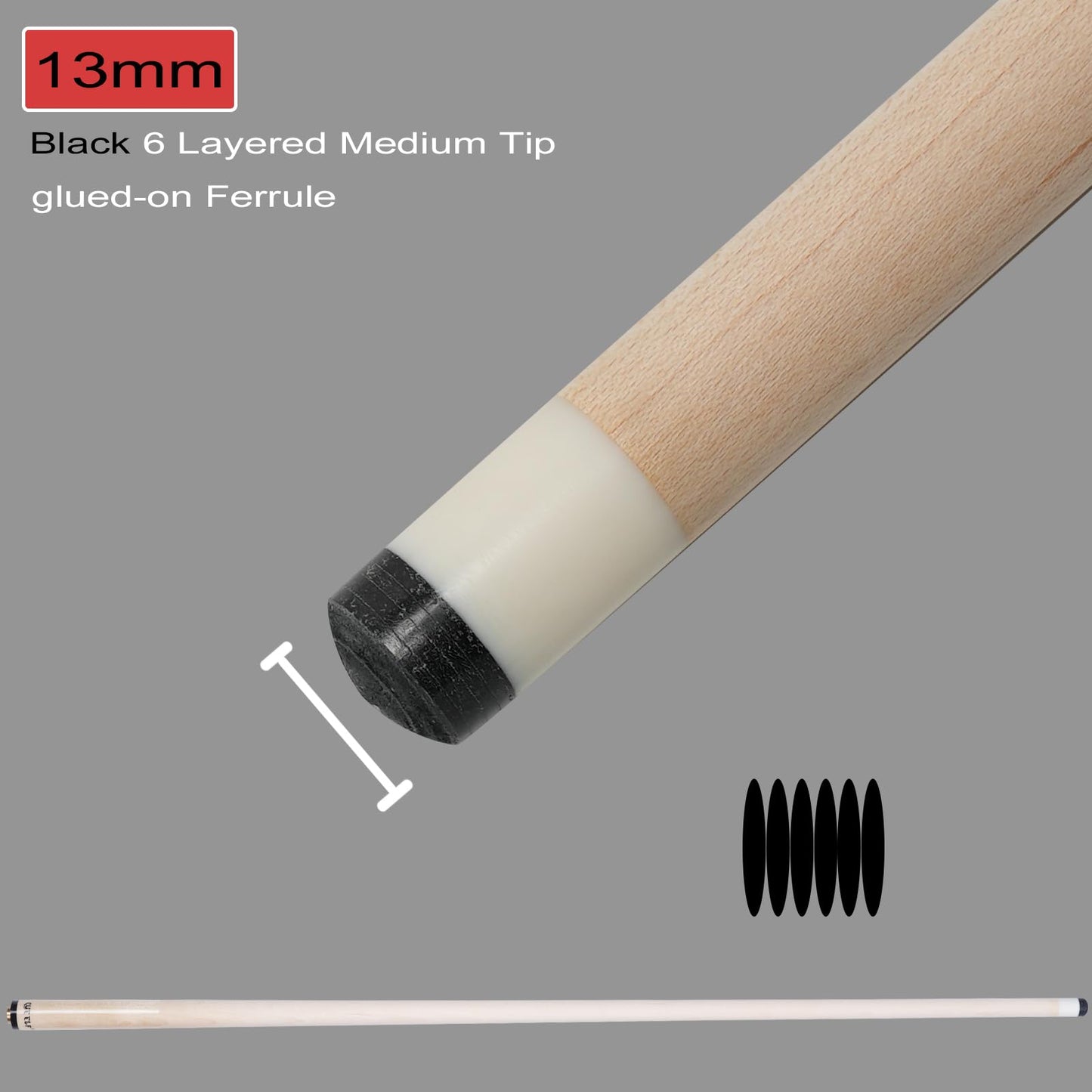 Professional Pool Cue Stick 19.5-21oz