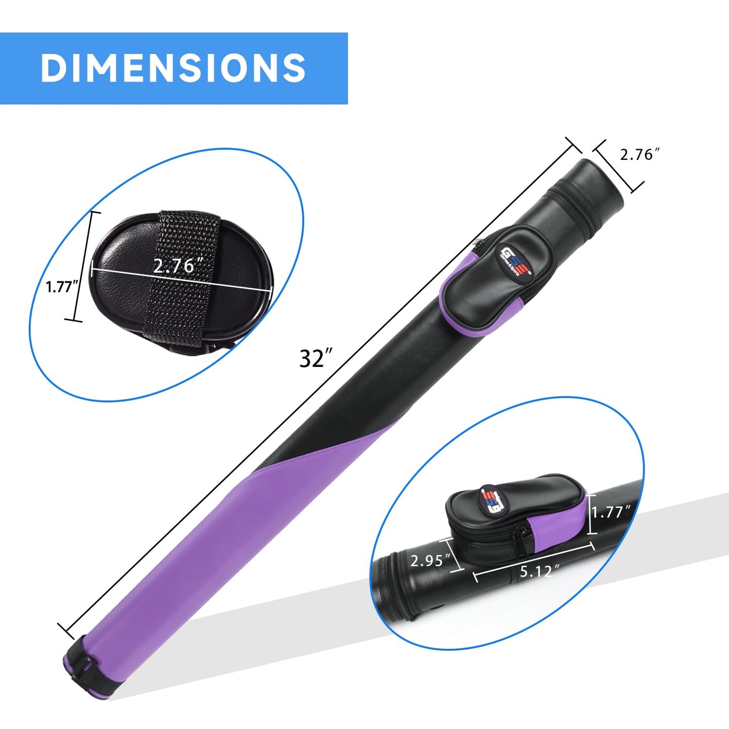 GSE Deluxe Hard Billiard Cue Case – 1x1