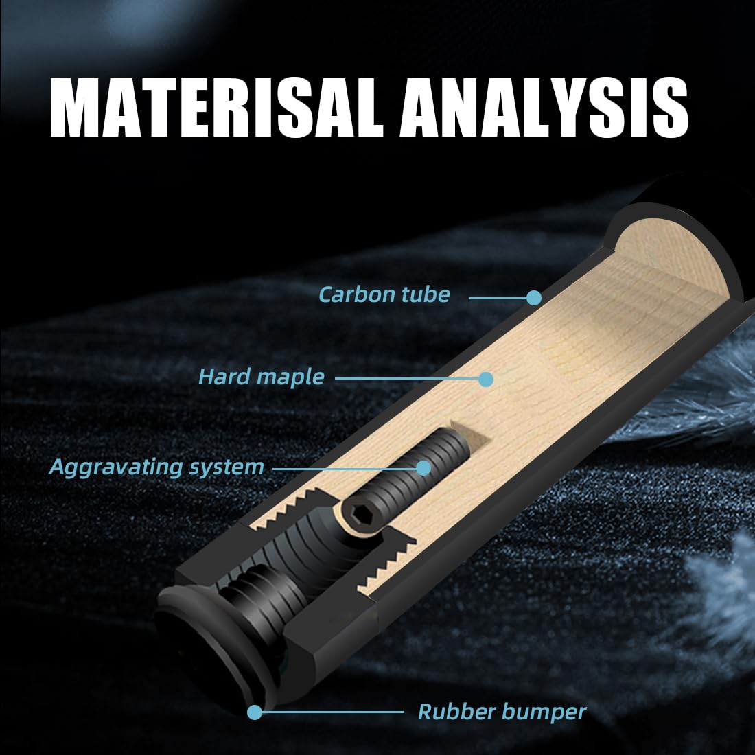 CRICAL 58" Carbon Fiber Pool Cue