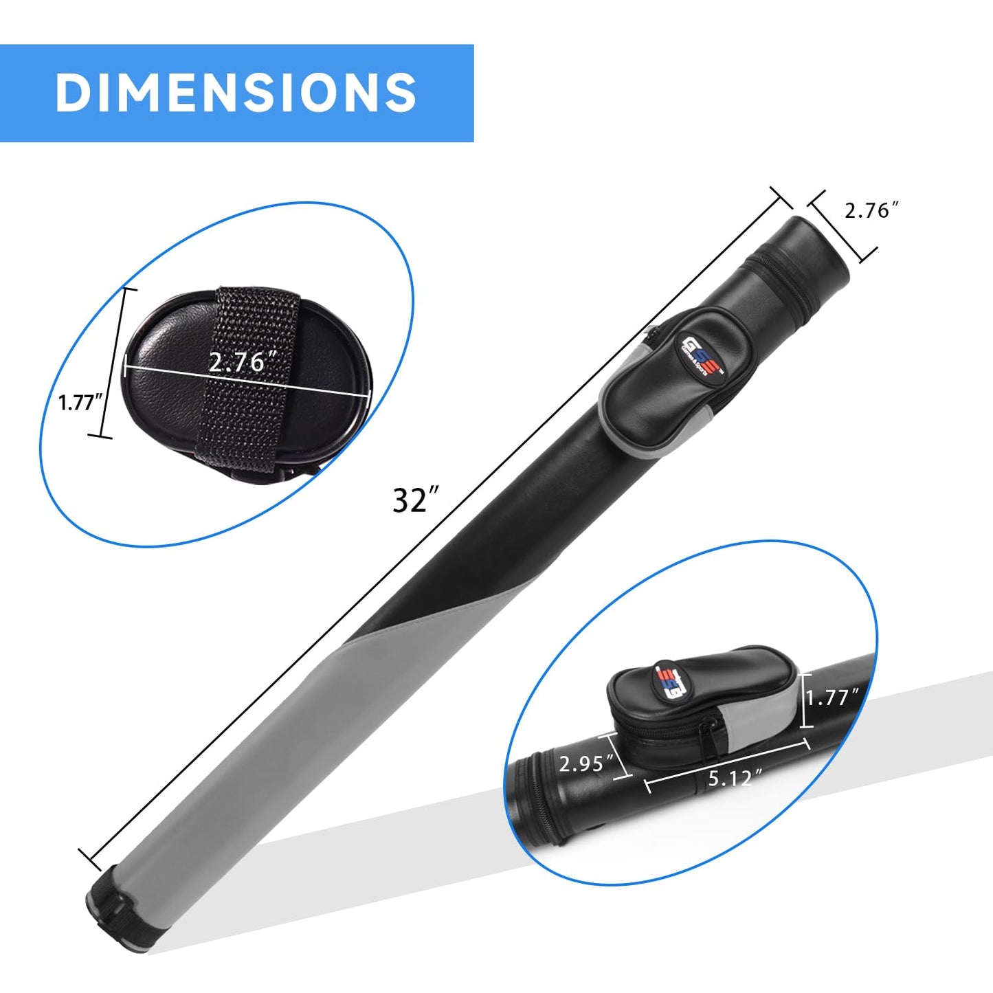 GSE Deluxe Hard Billiard Cue Case – 1x1