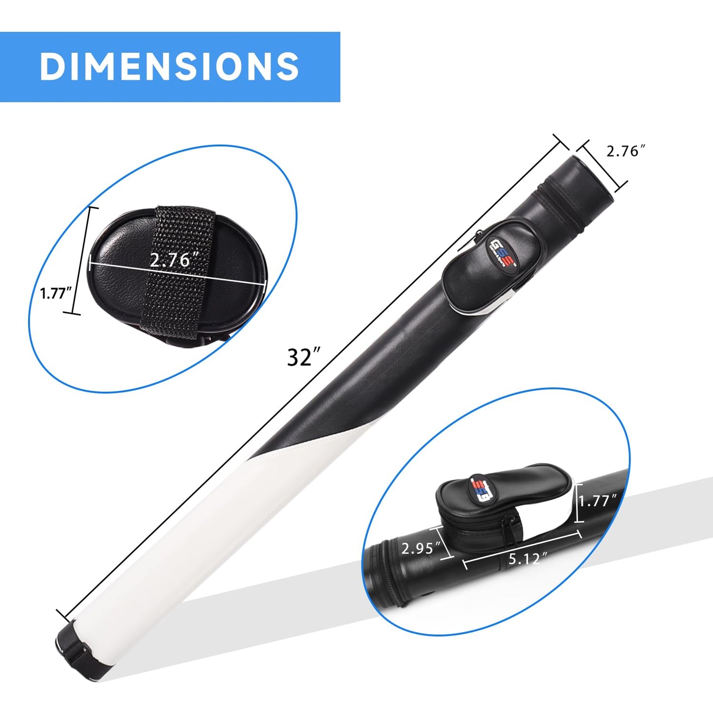 GSE Deluxe Hard Billiard Cue Case – 1x1