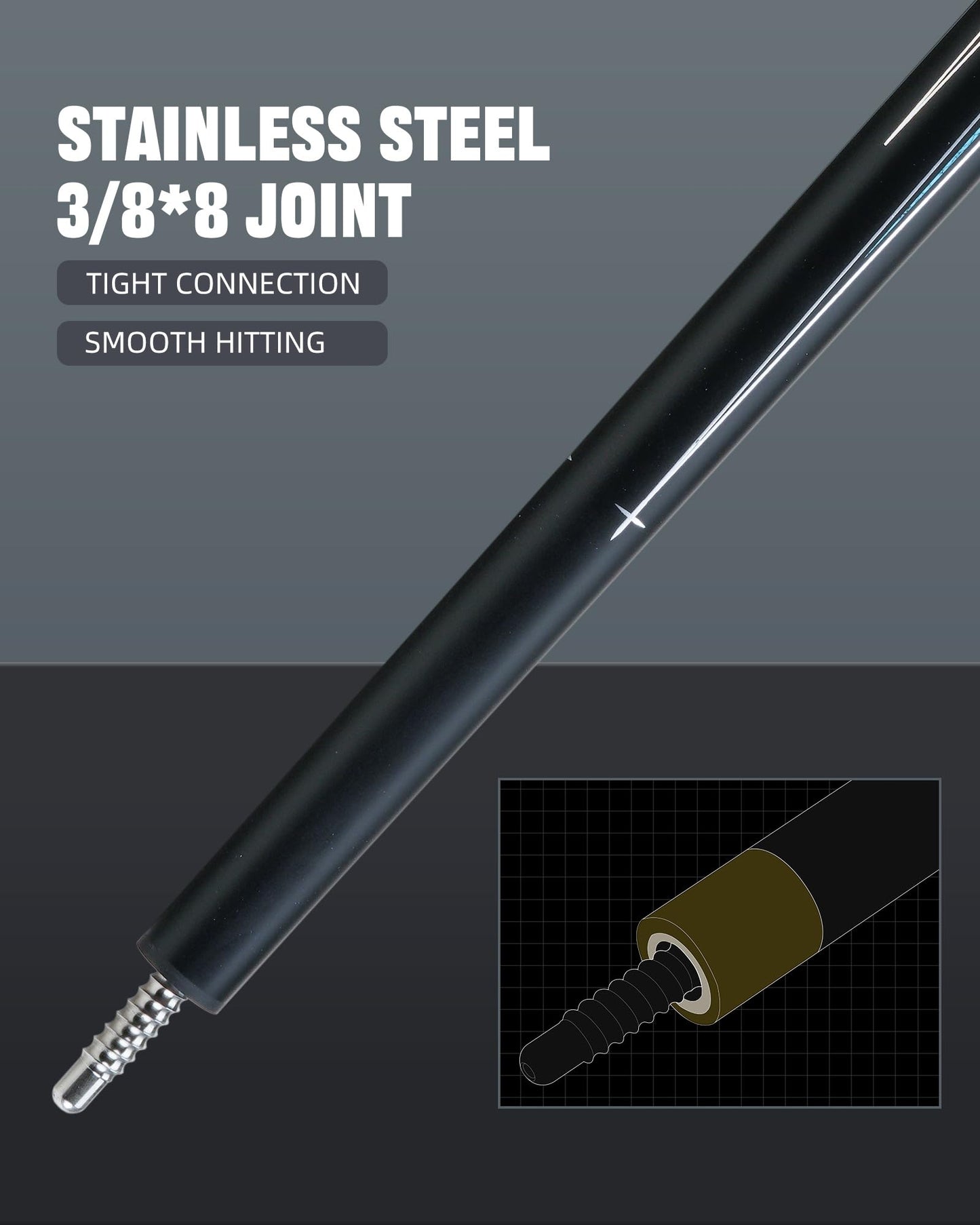 CRICAL 58" Carbon Fiber Pool Cue