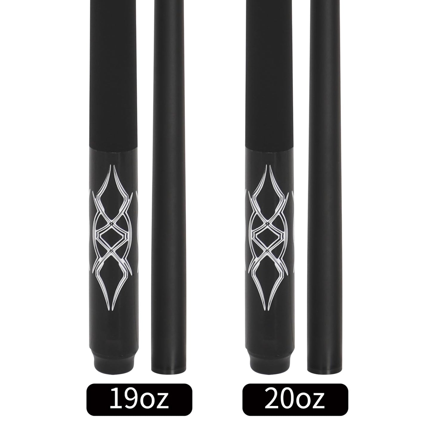 58" Fiberglass Graphite Pool Cue Sticks – 18-21oz