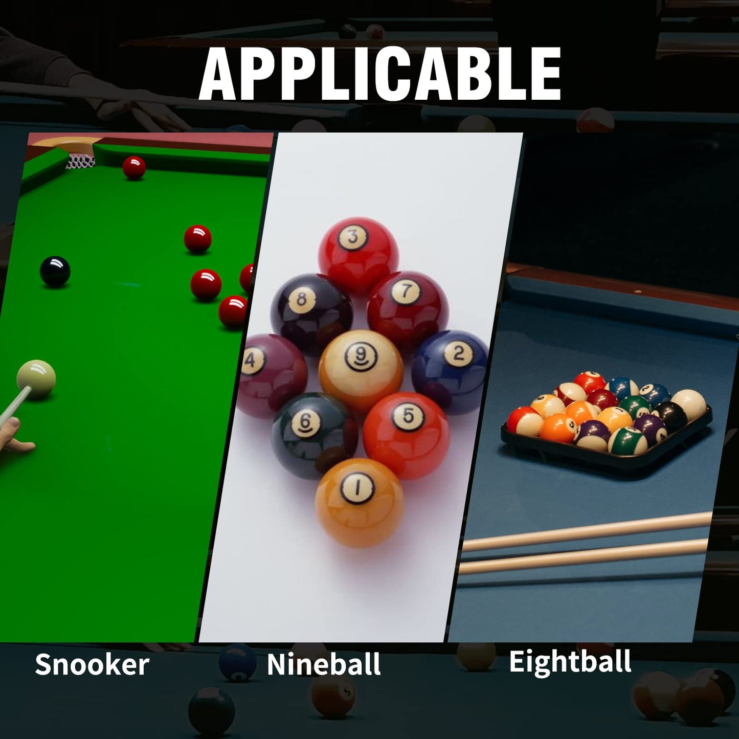 AKLOT 4x 58" Maple Pool Cues