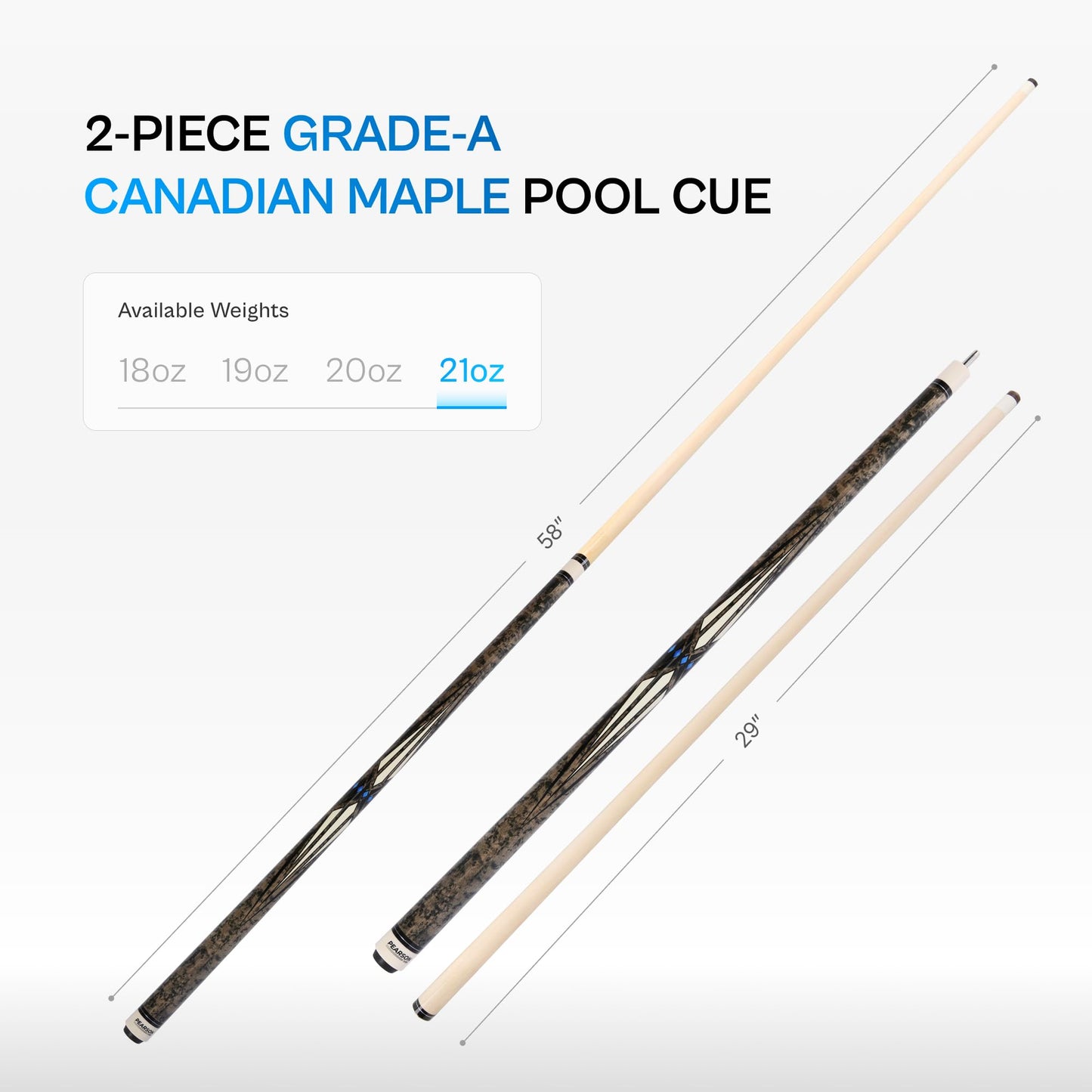 PEARSON Prestige 58" Maple Pool Cue