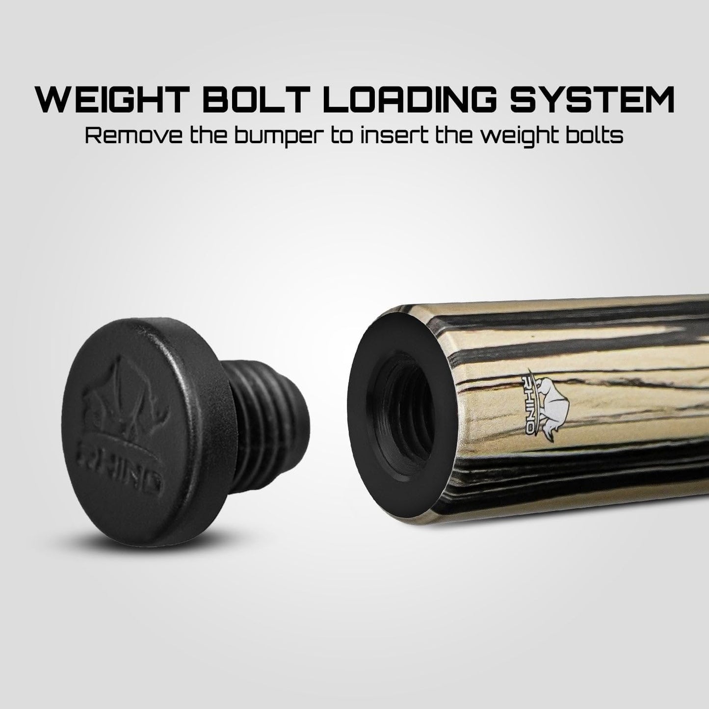 RHINO Retro Pool Cue – Ebony, 12.5mm Tip