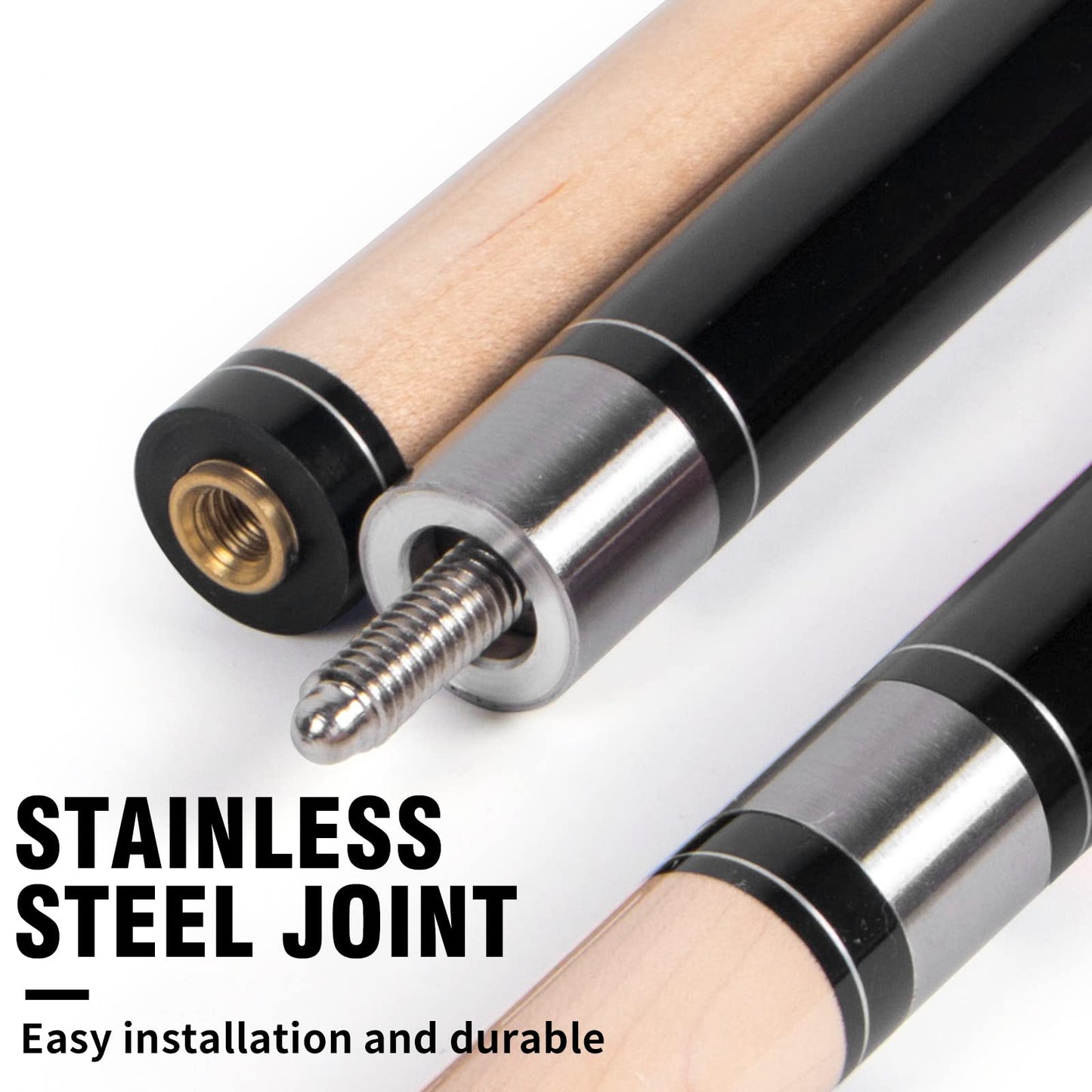 AKLOT 4x 58" Maple Pool Cues