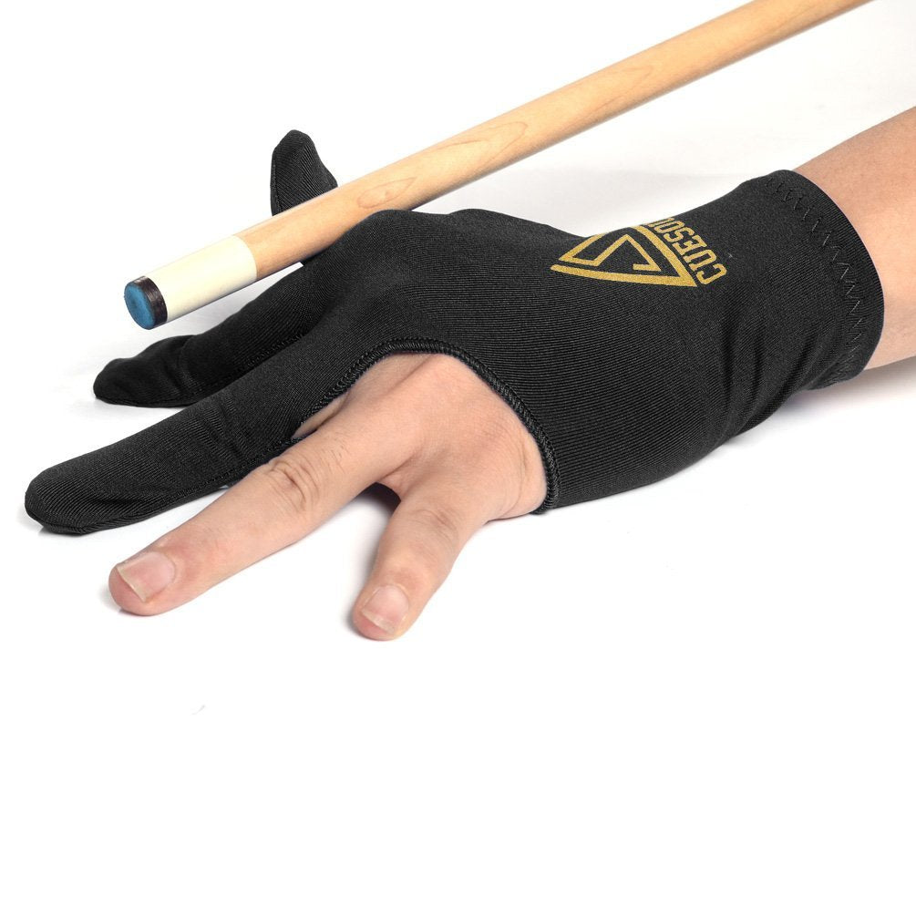 CUESOUL 10pcs 3-Finger Pool Cue Gloves