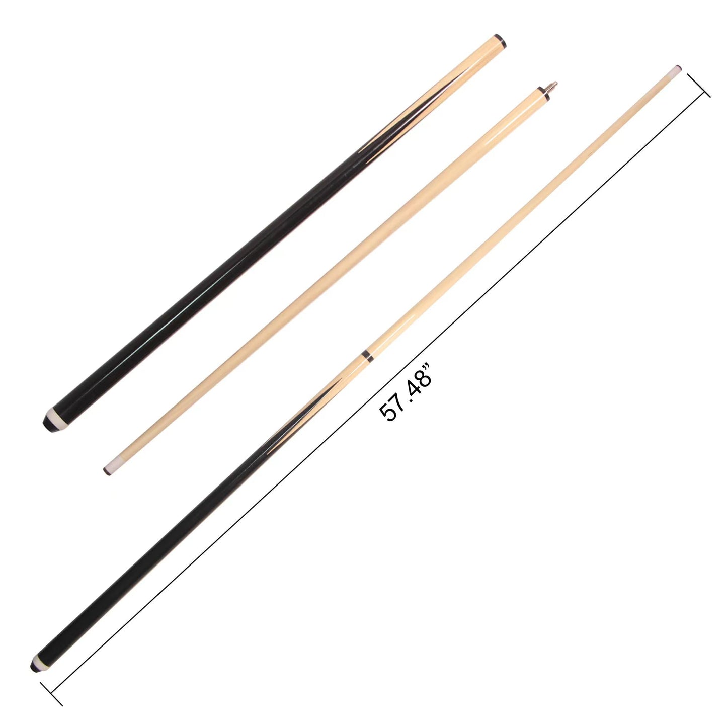 2-Piece 58" Pool Cue Set (19-21oz)
