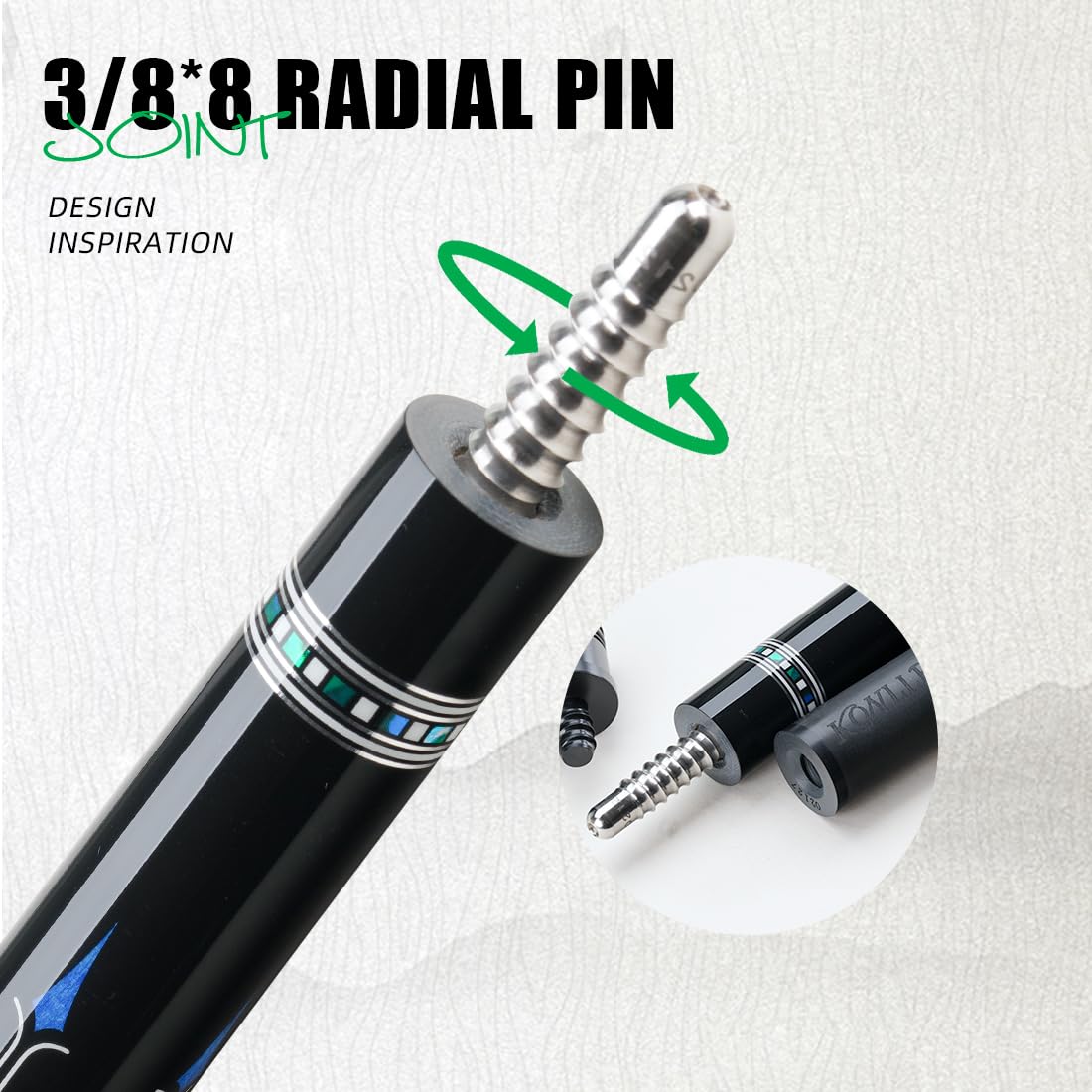 KONLLEN 58" Carbon Fiber Pool Cue