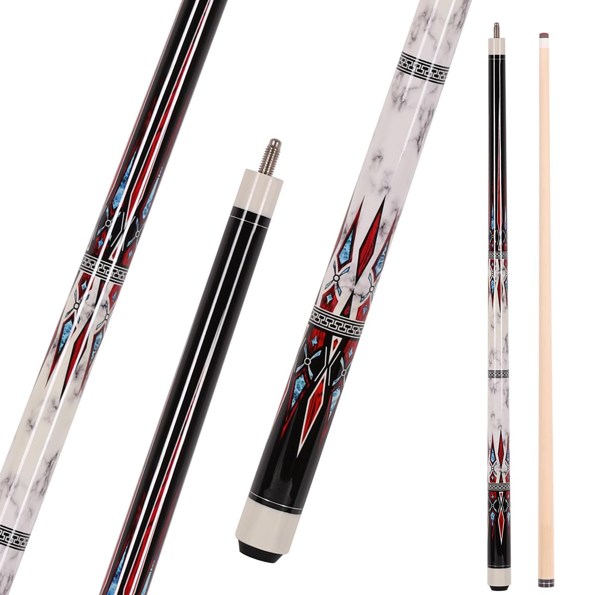 58" Canadian Maple Pool Cue – 13mm Tip