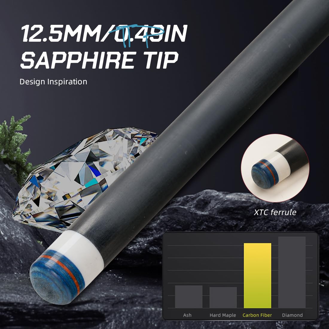 CRICAL 58" Carbon Fiber Pool Cue