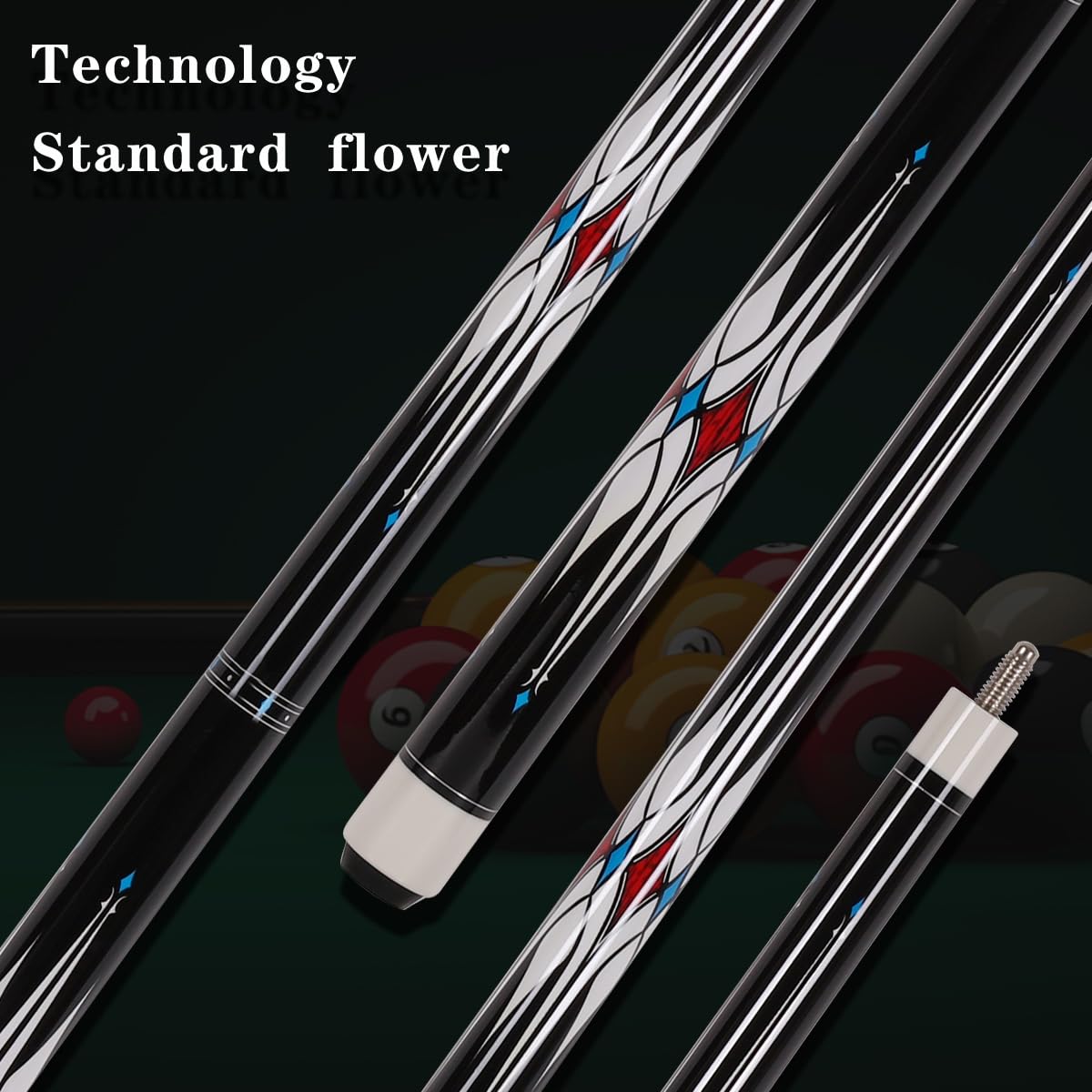 58" Canadian Maple Pool Cue – 13mm Tip