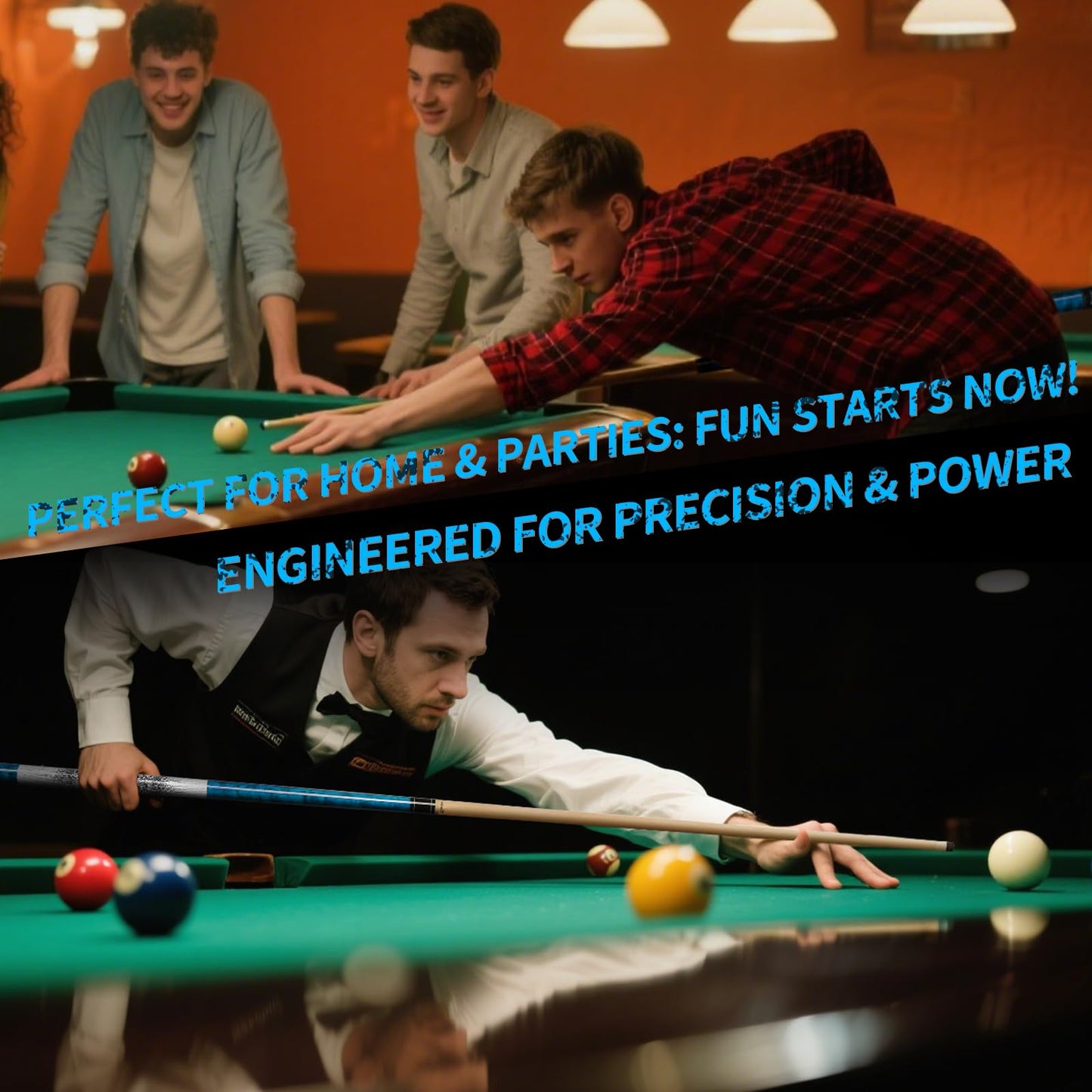 Kmise 58" Low-Deflection Pool Cue