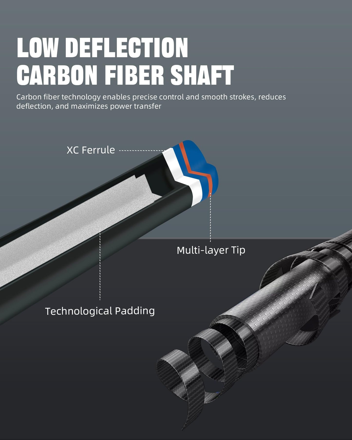 CRICAL 58" Carbon Fiber Pool Cue