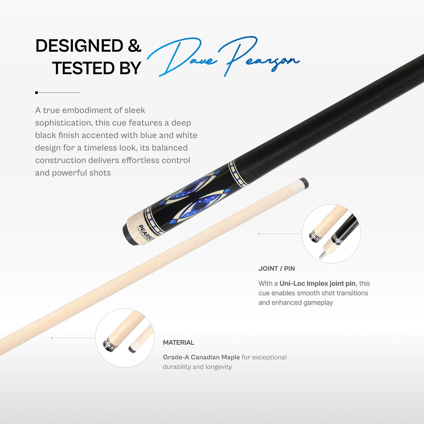PEARSON Prestige 58" Maple Pool Cue
