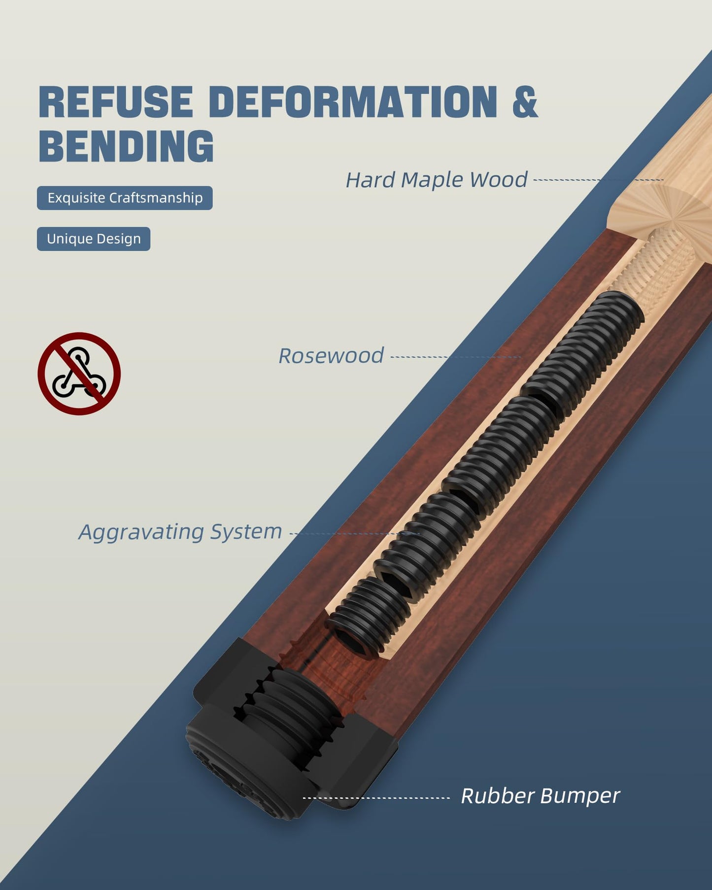 KONLLEN 58" Carbon Fiber Pool Cue