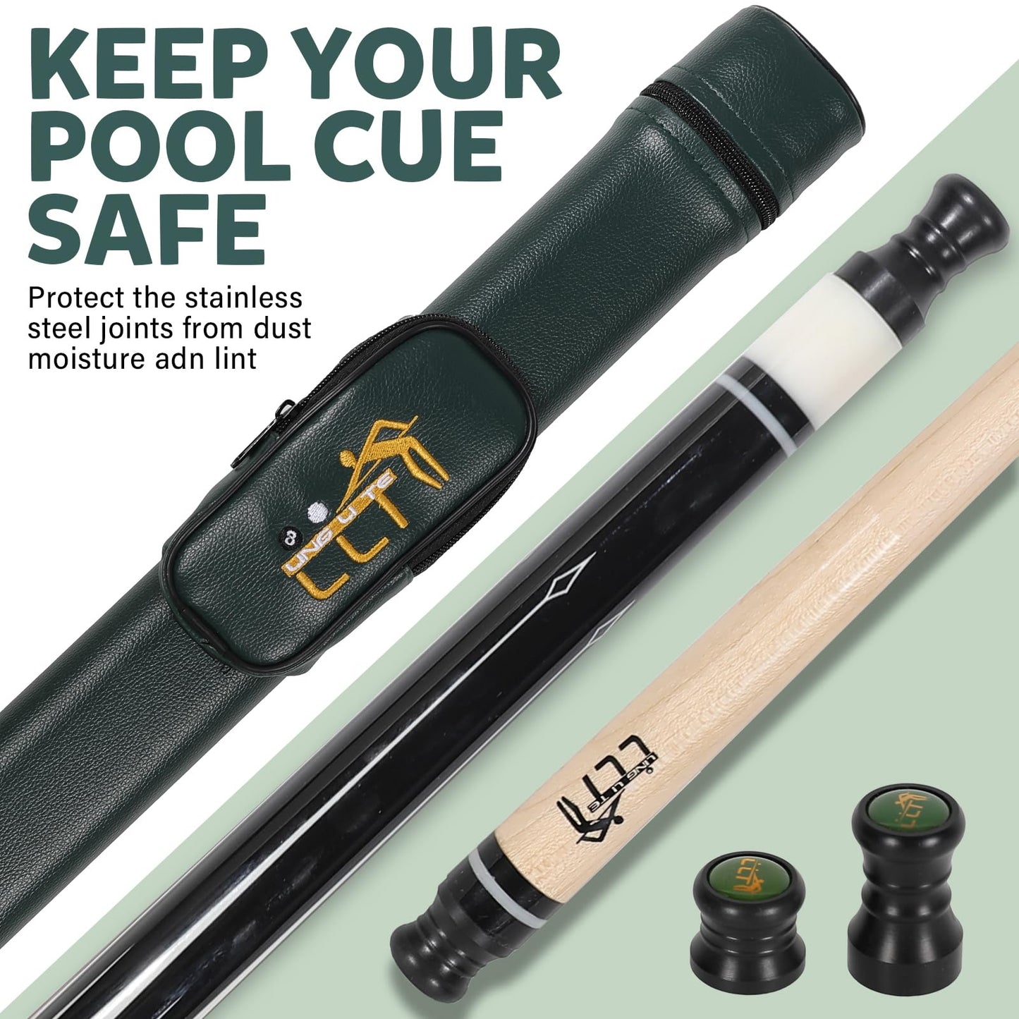 58" Maple 2-Piece Pool Cue – 18–21oz