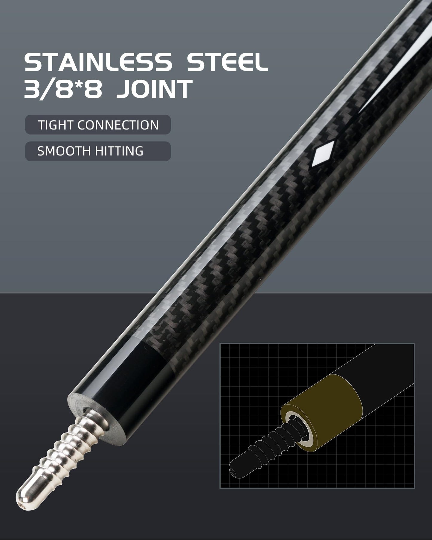 CRICAL 58" Carbon Fiber Pool Cue