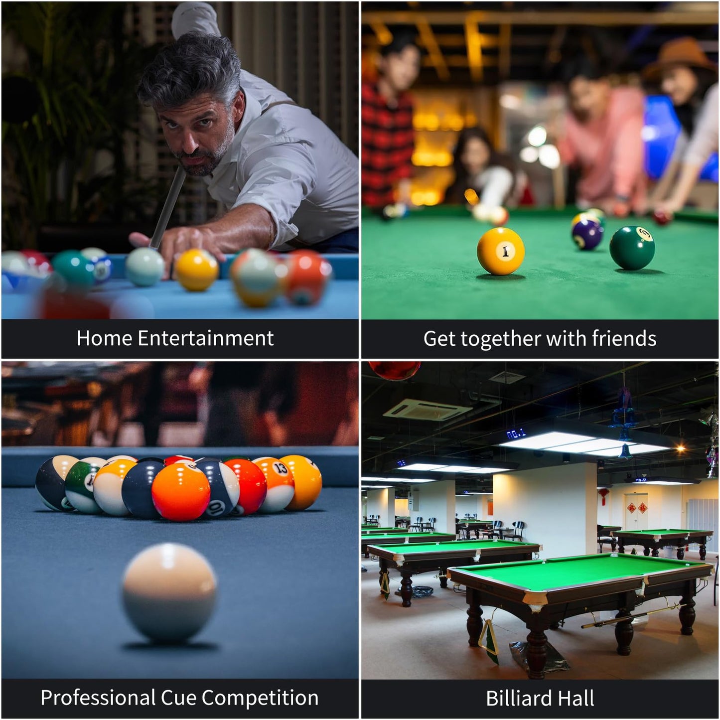 58" Fiberglass Graphite Pool Cue Sticks – 18-21oz