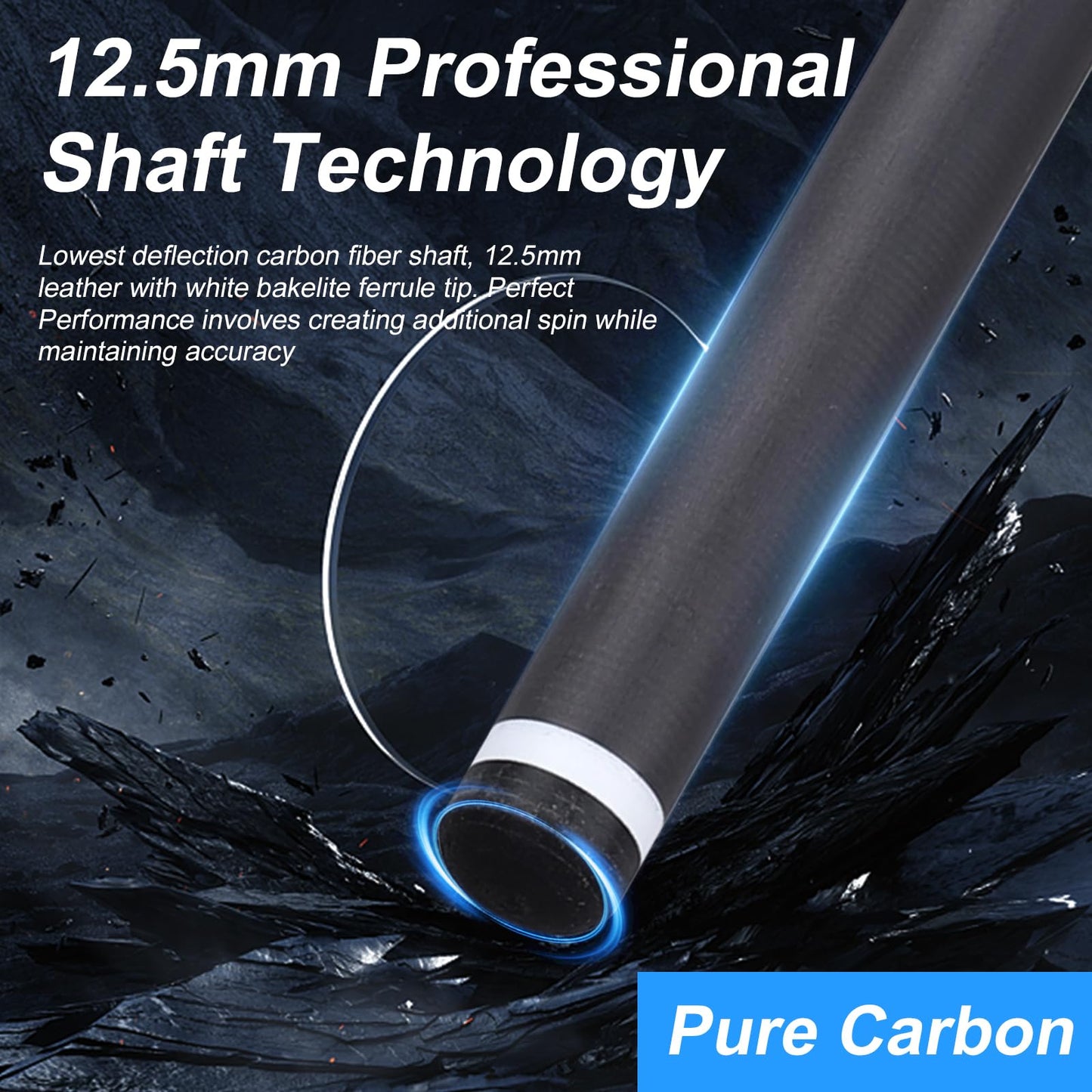 CROWN ME Carbon Fiber Pool Cue 20oz
