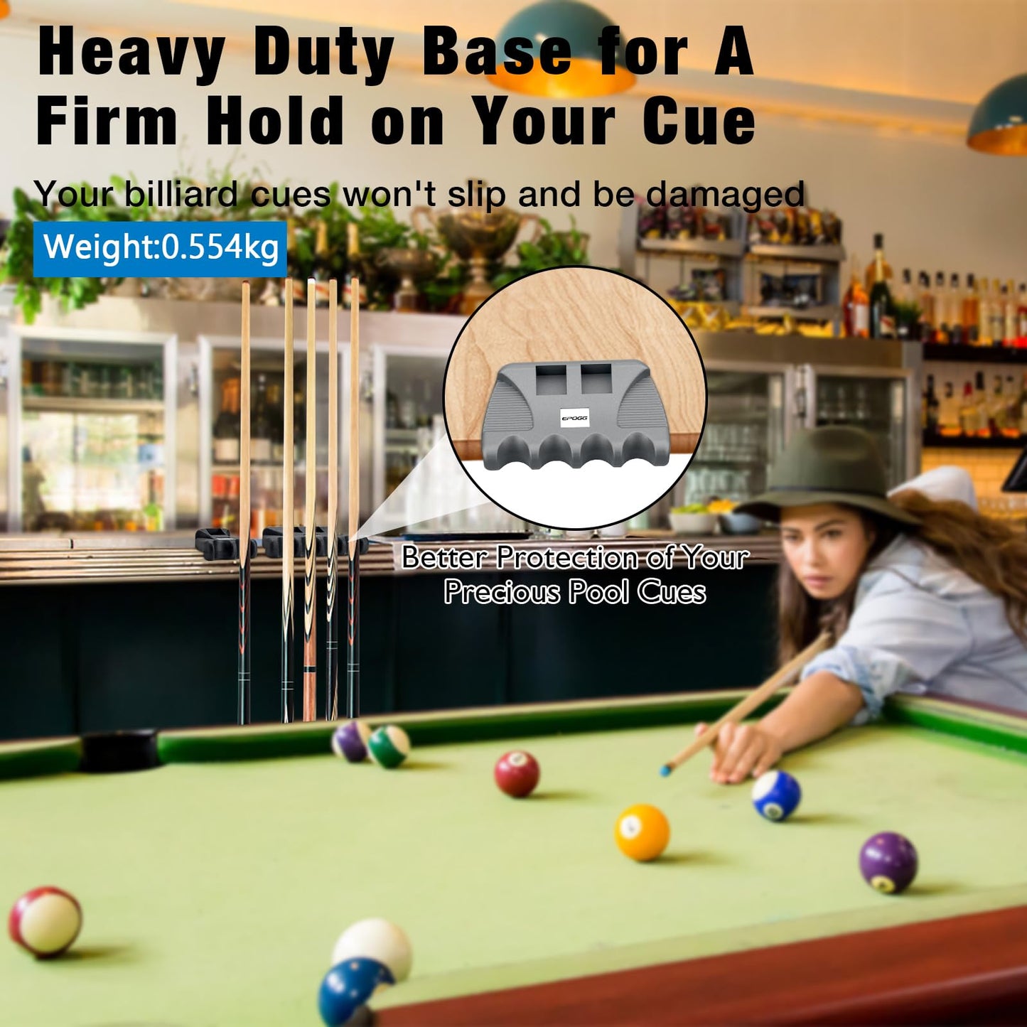 Portable Weighted Cue Rest