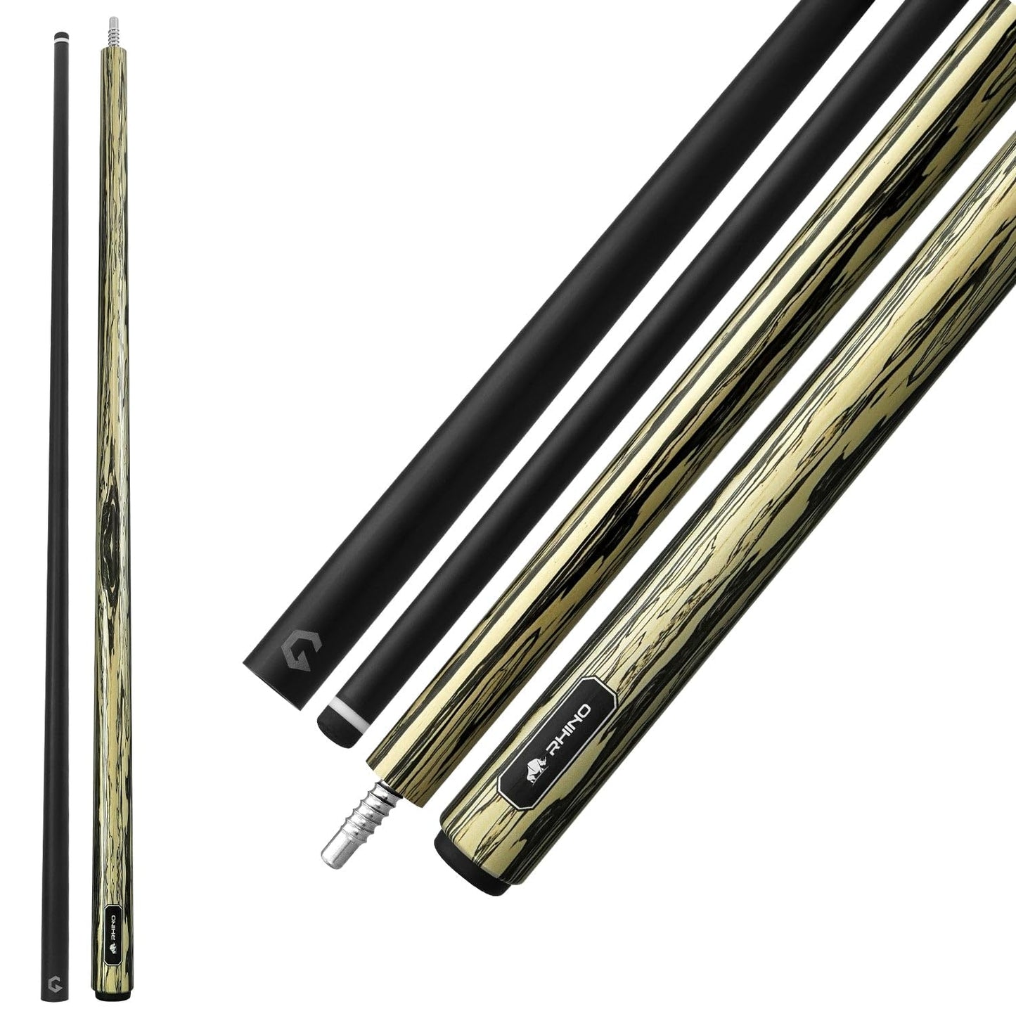 RHINO G-w Series Pool Cue – 12.5mm Tip, Exotic Woods