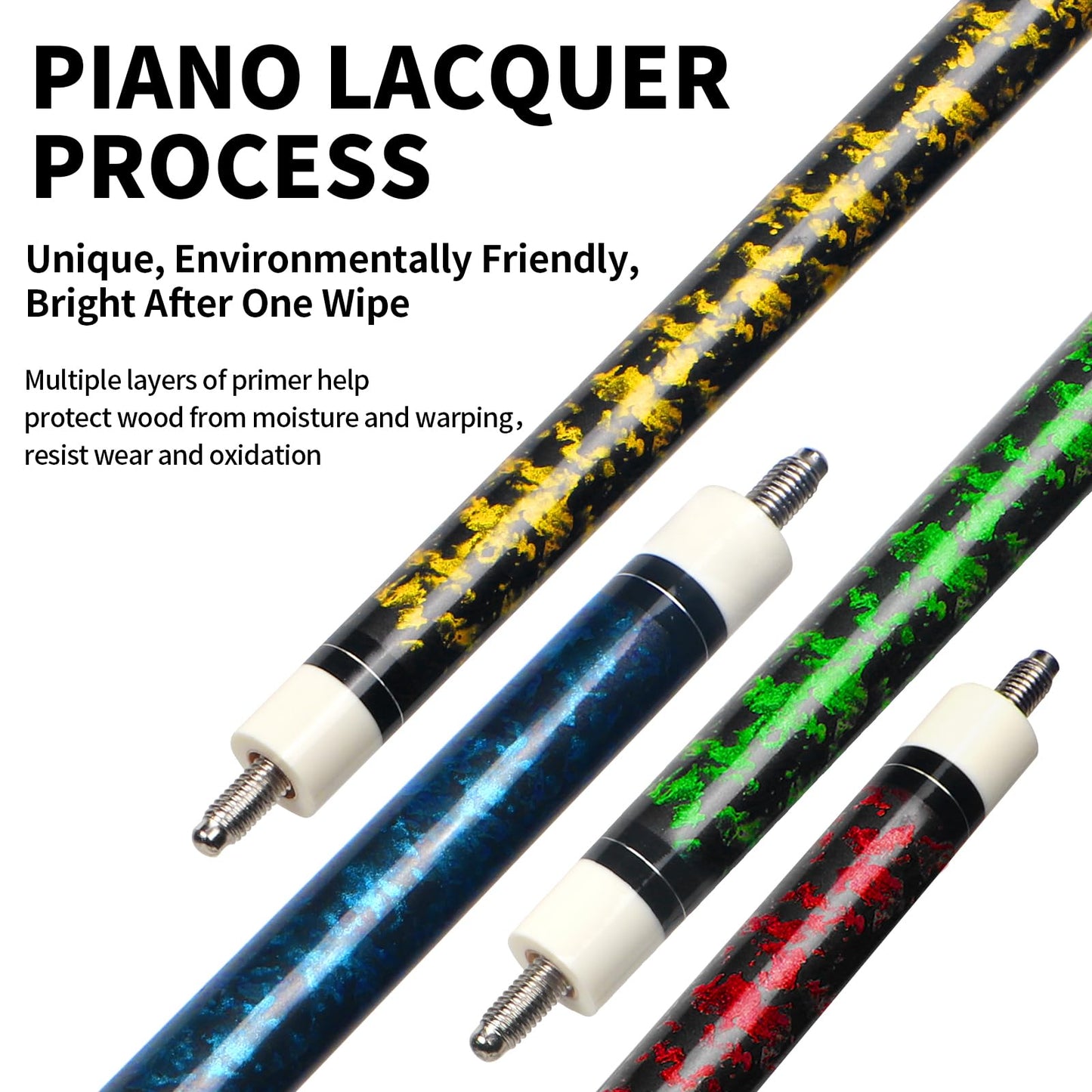 LOTKEY 4-Piece Pool Cue Set