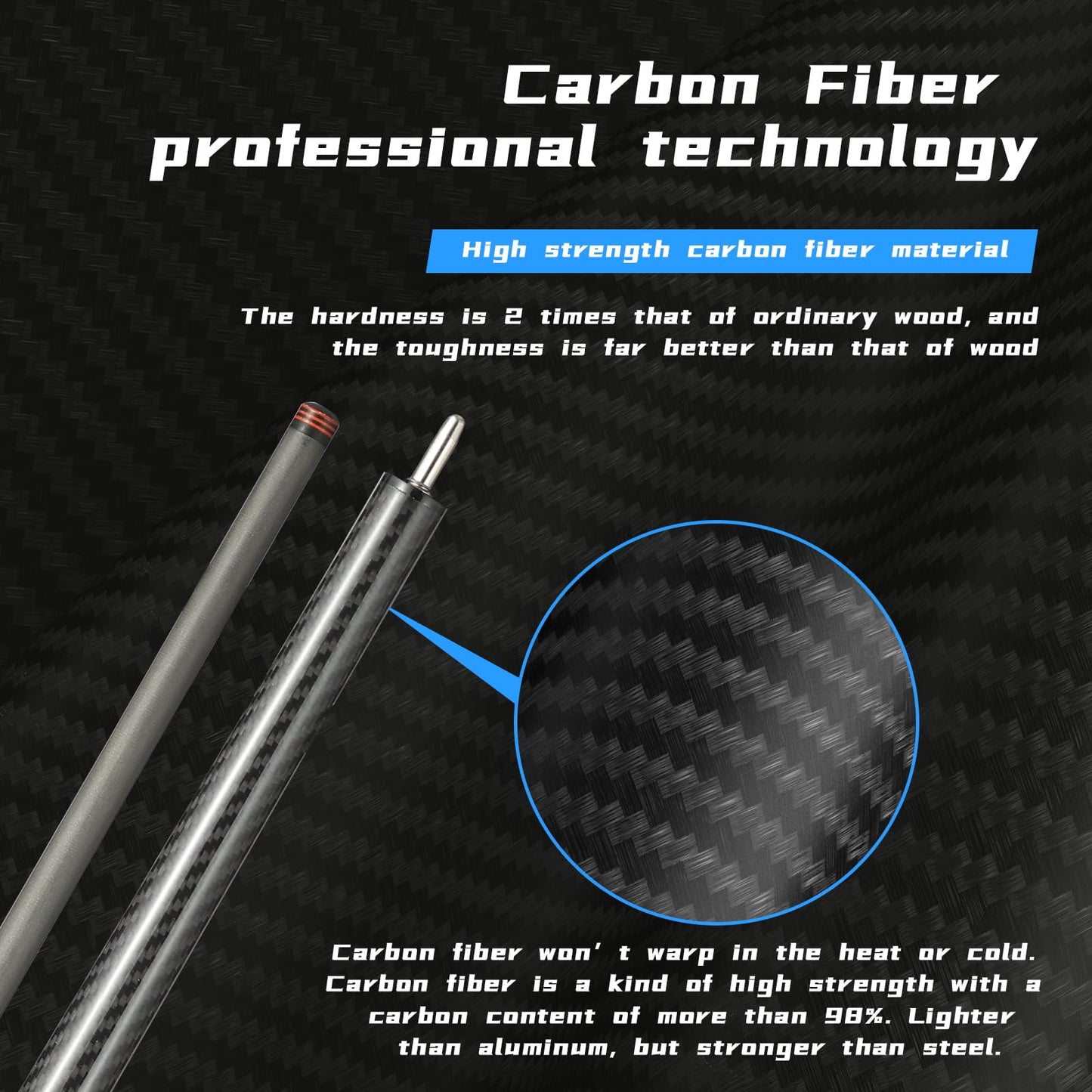 CROWN ME Carbon Fiber Pool Cue