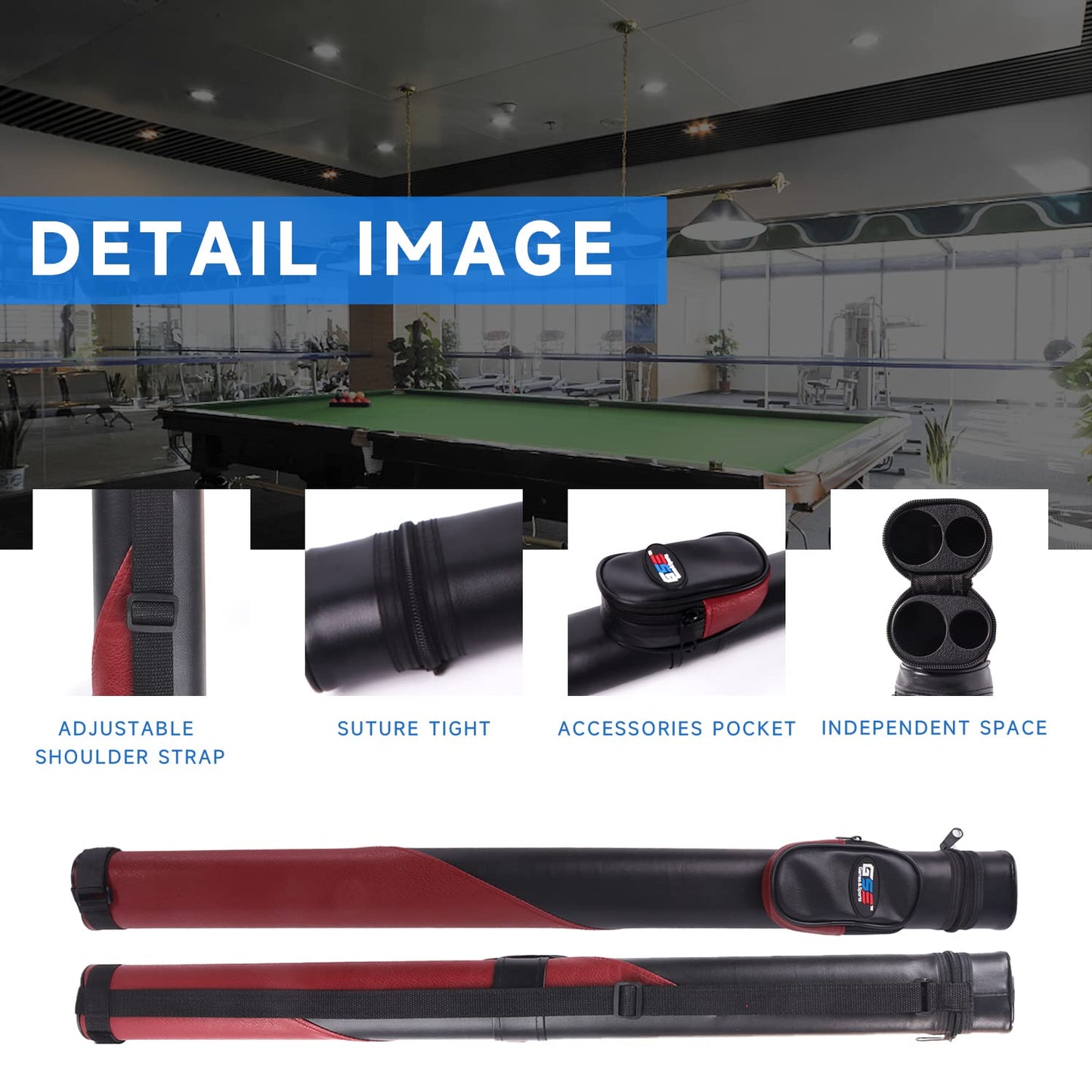 GSE Deluxe Hard Billiard Cue Case – 1x1