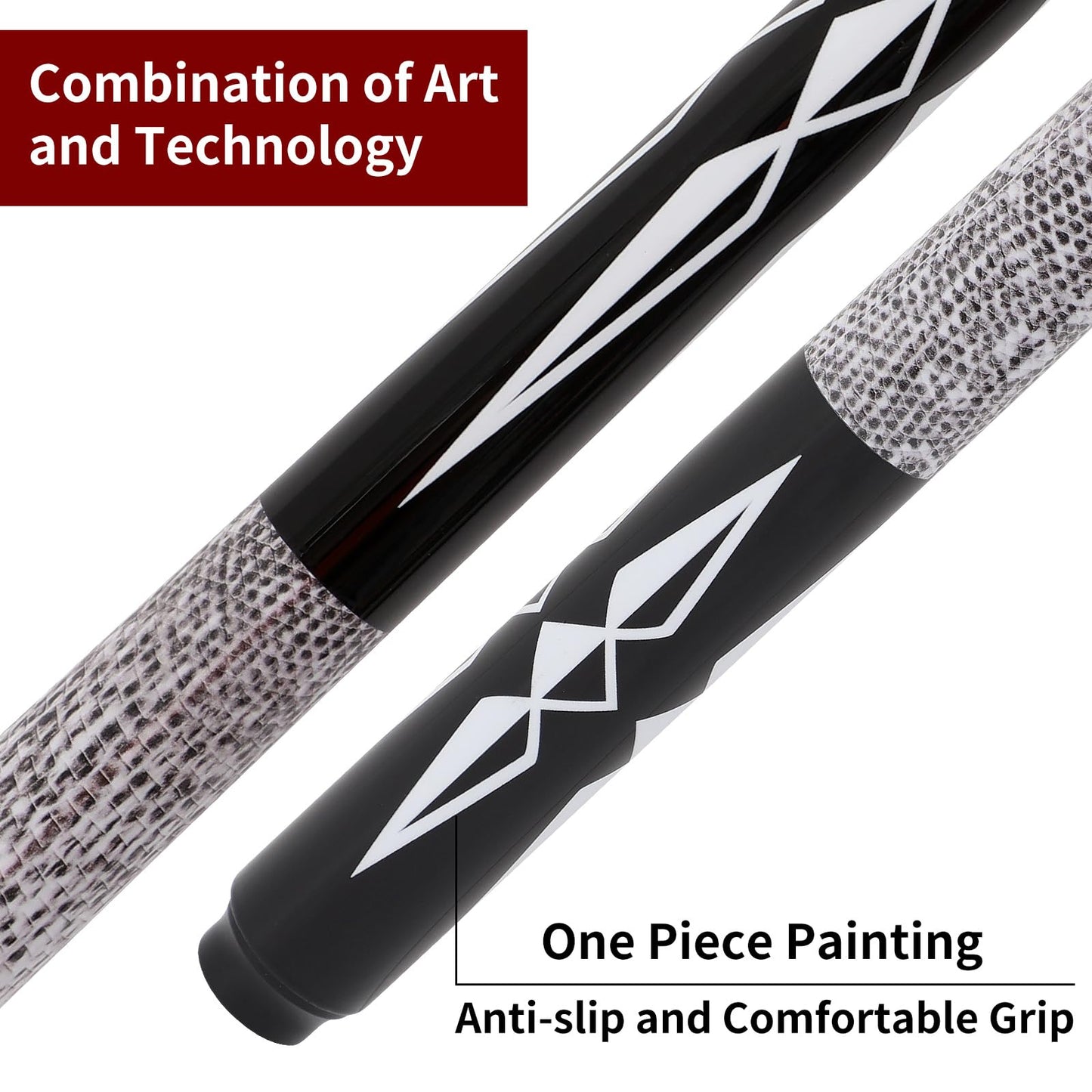 58" Fiberglass Graphite Pool Cue Sticks – 18-21oz