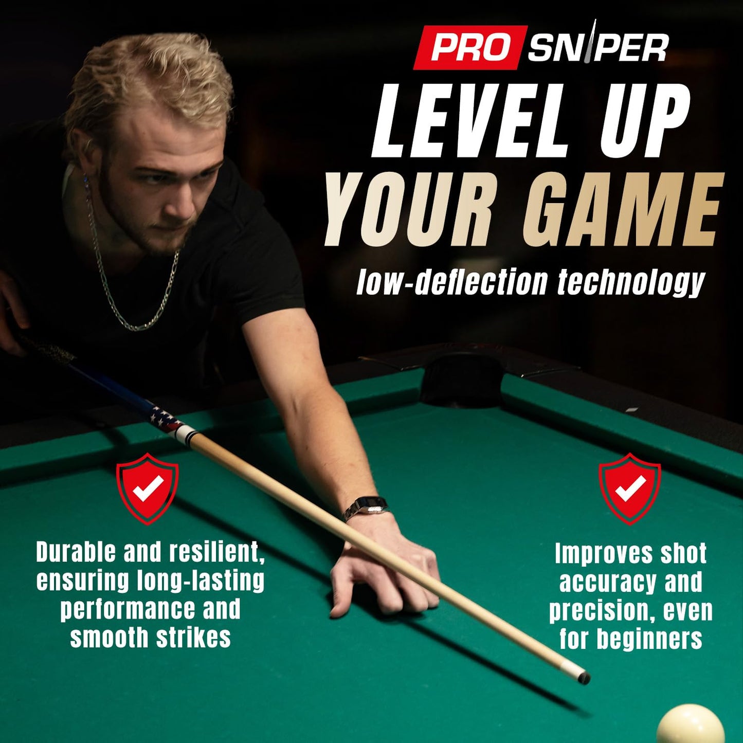 Premium 4-Pack 58" Maple Pool Cues