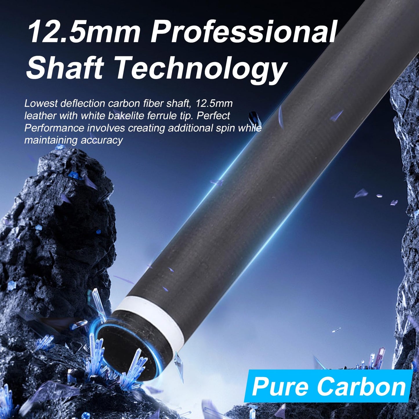 CROWN ME Carbon Fiber Pool Cue 20oz