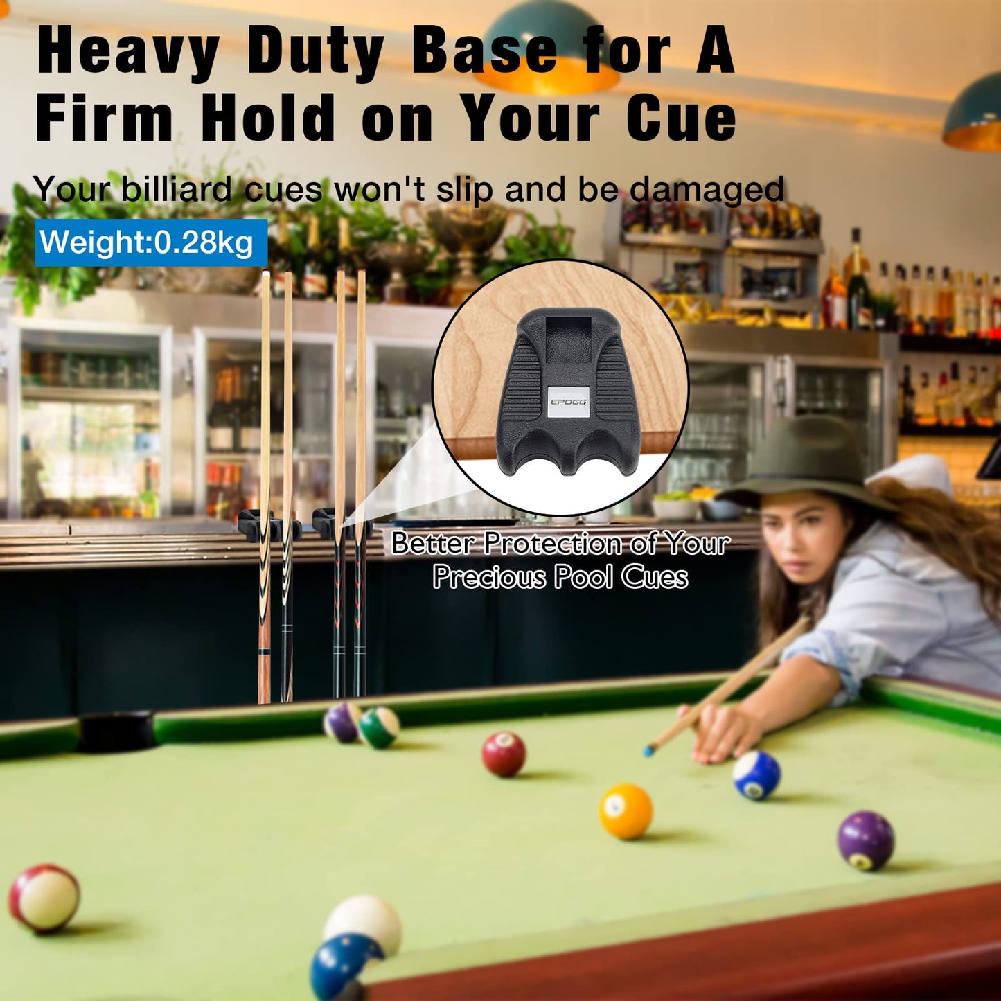 Portable Weighted Cue Rest