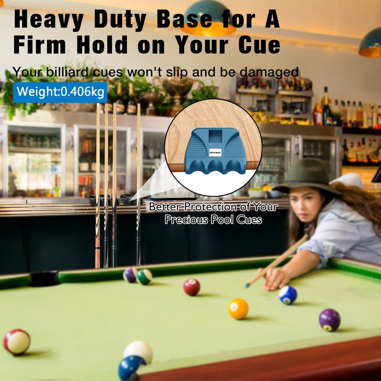 Portable Weighted Cue Rest