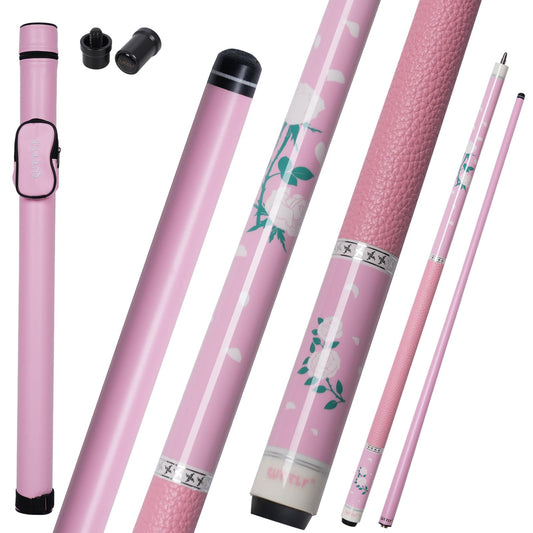 58" Carbon Fiber Pool Cue – Pink, Low Deflection