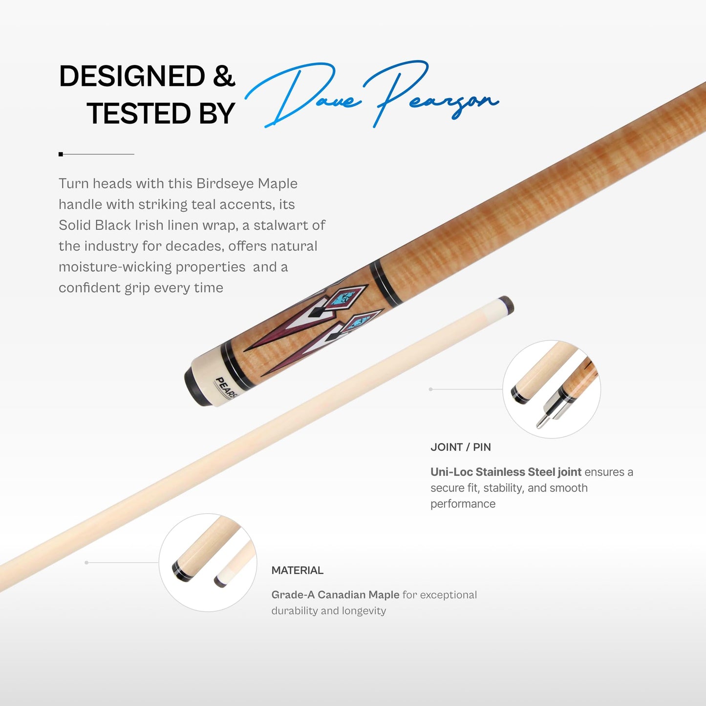 PEARSON Prestige 58" Maple Pool Cue
