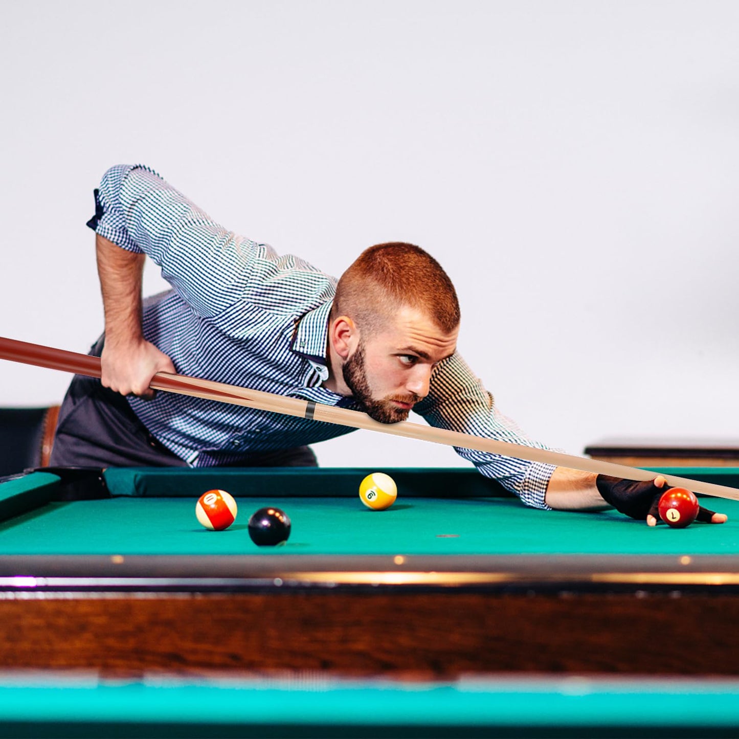 2-Piece Coffee Pool Cue Stick 20oz – 13mm Tip