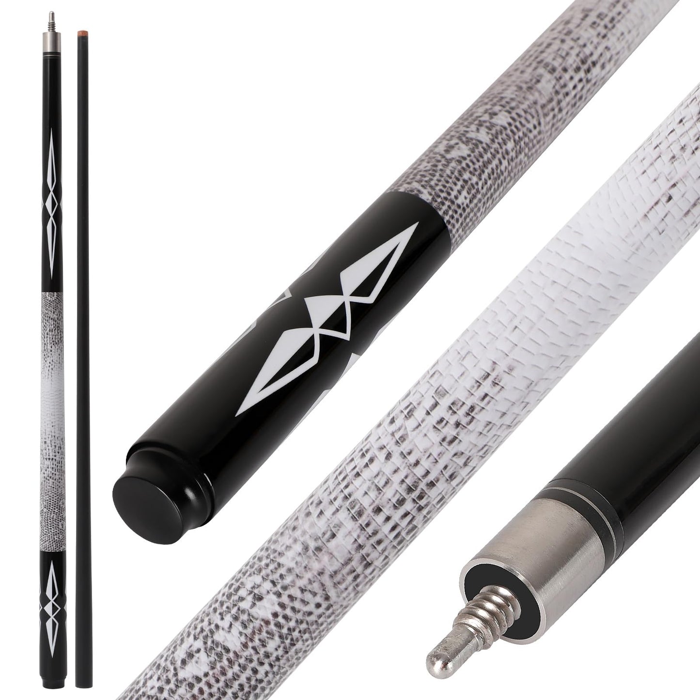 58" Fiberglass Graphite Pool Cue Sticks – 18-21oz