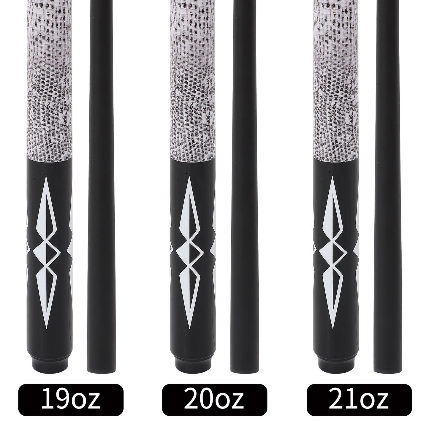 58" Fiberglass Graphite Pool Cue Sticks – 18-21oz