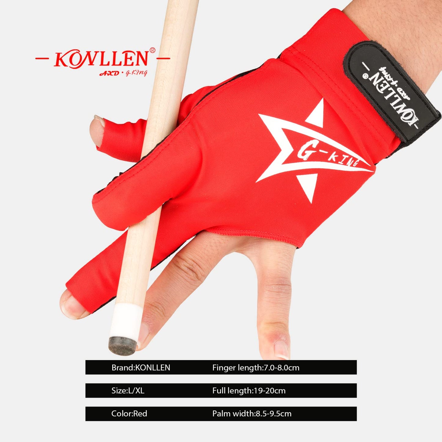 KONLLEN Adjustable Billiard Gloves